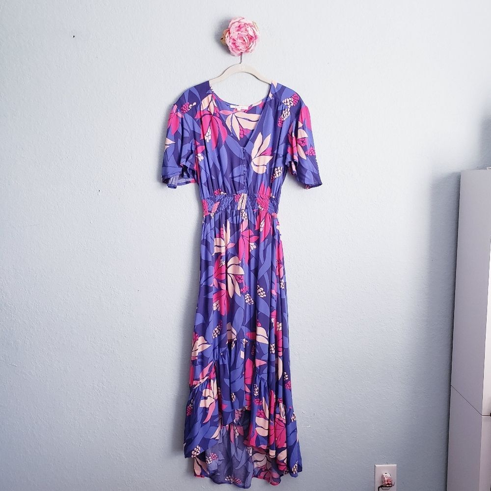 Anthropologie Abel The Label Bold Floral V-Neck H… - image 2